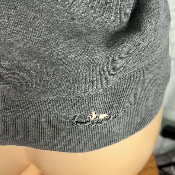 TNA Aritzia Sweater Adult Medium Gray Purple Baltic Spiro Embroidered Hoodie - Picture 5 of 10